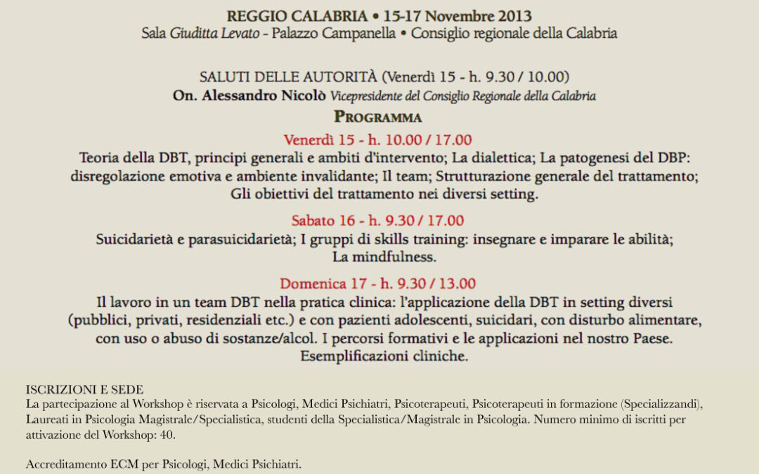 Il disturbo borderline di personalità. La dialectical behavior therapy – DBT