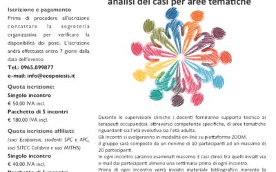 SUPERVISIONI CLINICHE analisi dei casi per aree tematiche